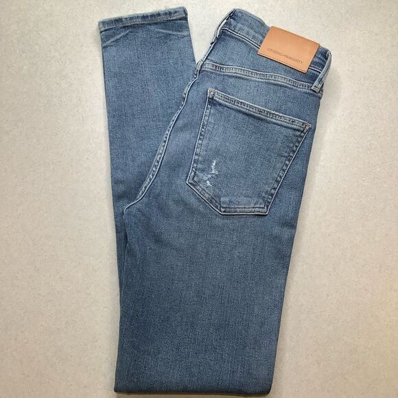 Citizens Of Humanity Rocket Ankle High Rise Skinny 25 Medium Distressed … - Picture 2 of 9